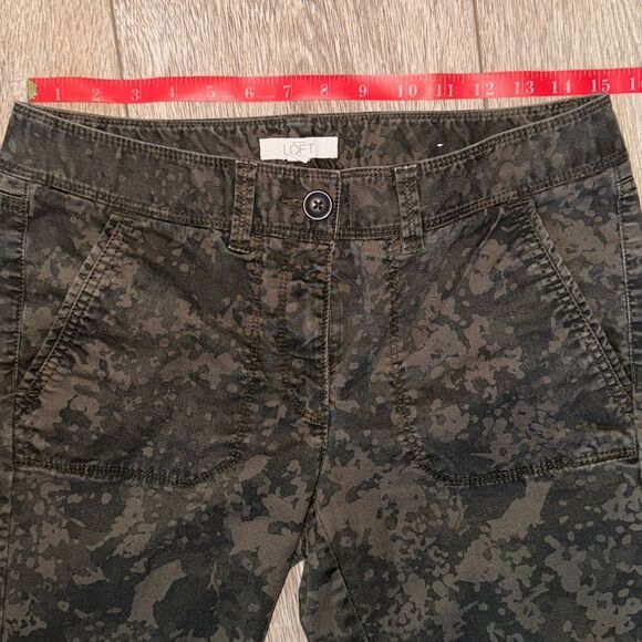 Ann Taylor LOFT Marisa Camo Women’s Green Denim Skinny Stretch Jeans Size 6 - Picture 7 of 9